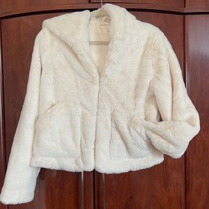 Faux fur hoodie - Aeropostale- women’s size Medium - NWOT